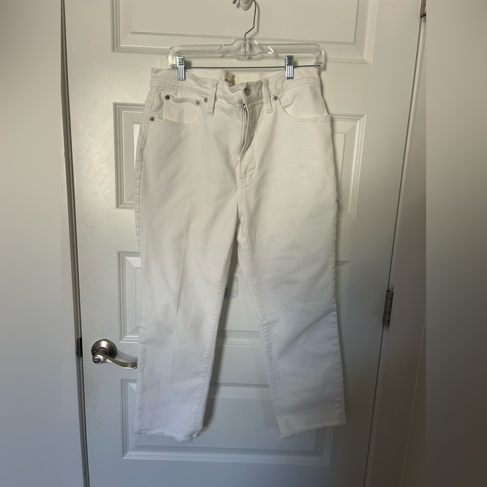 Madewell White Distressed Jeans